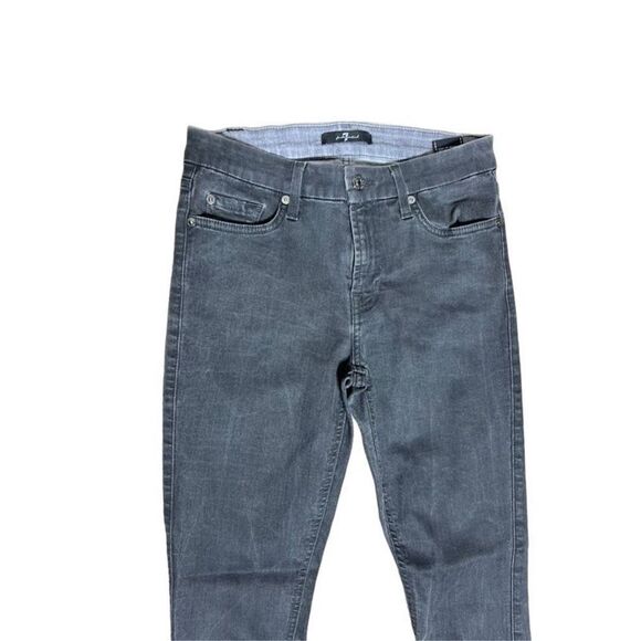 7 For All Mankind Gray Skinny Leg Jeans Size 27 - Picture 2 of 4